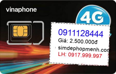 sim điện thoại 0911128444