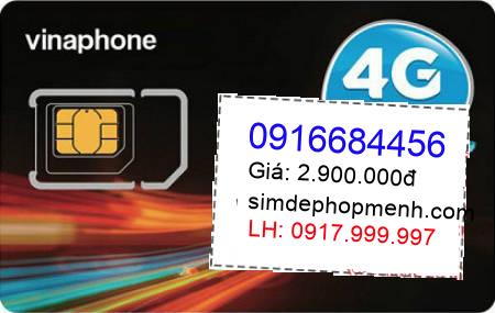 sim điện thoại 0916684456